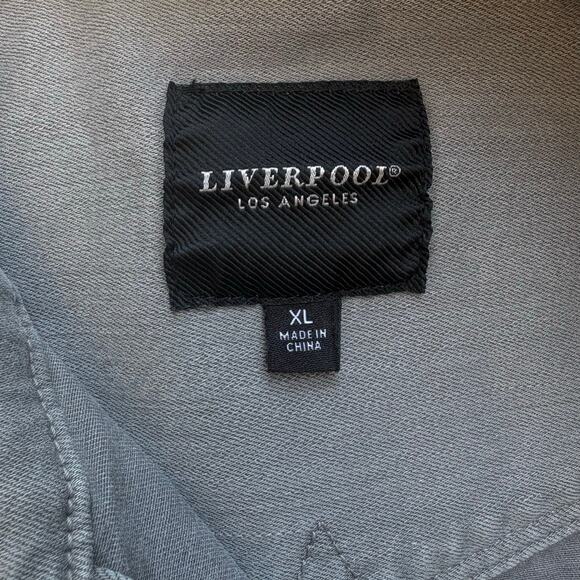 Liverpool Classic Jean Jacket Sz XL NWT Sharkshin Gray Western Stretch Casual - Picture 7 of 14